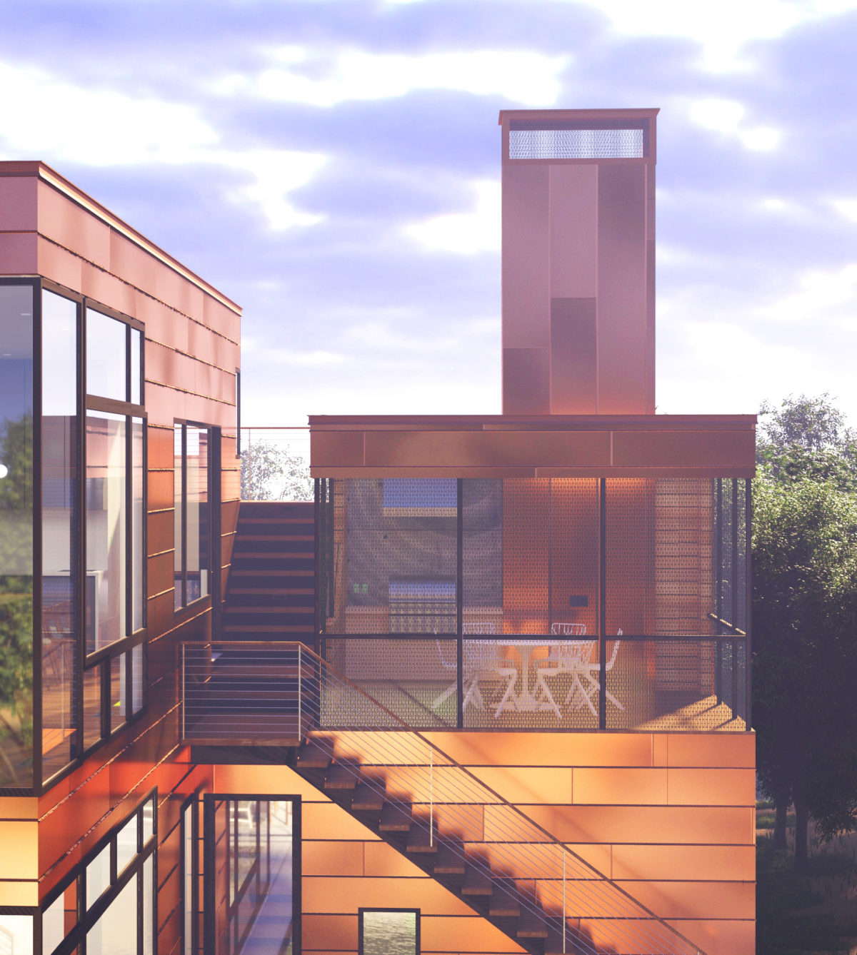 Dune House Copper Siding Contemporary House