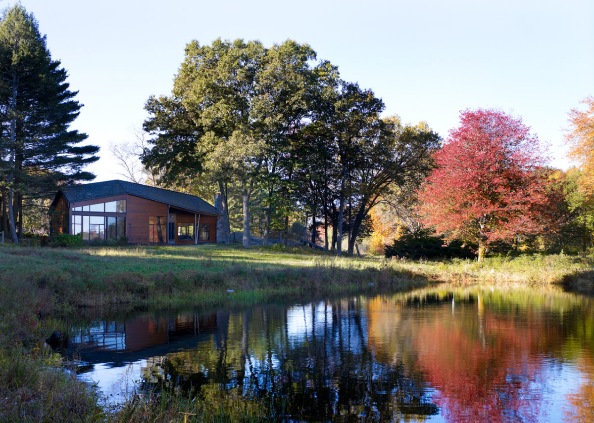 Contemporary New England pool house